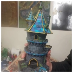 Wizard Dice Tower | High Quality 3D printed Dice Roller perfect for all standard dice [pre-primed and textured]